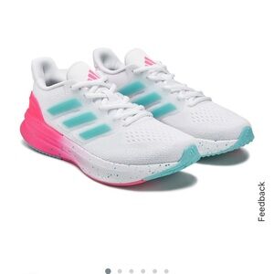 NWT Adidas ultrarun 5 J White/Aqua/Pink